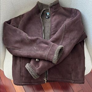 Brown Sherpa-Lined Jacket